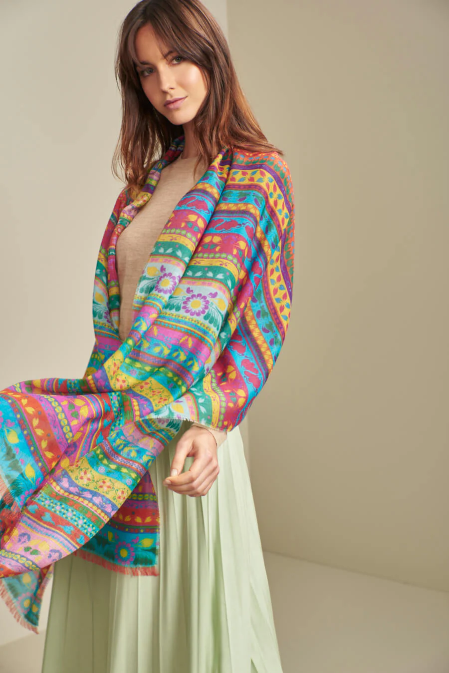 Unay Shawl Baby Alpaca Color Multicolor