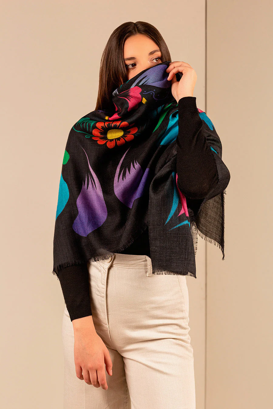 Uralia Shawl Baby Alpaca Color Multicolor