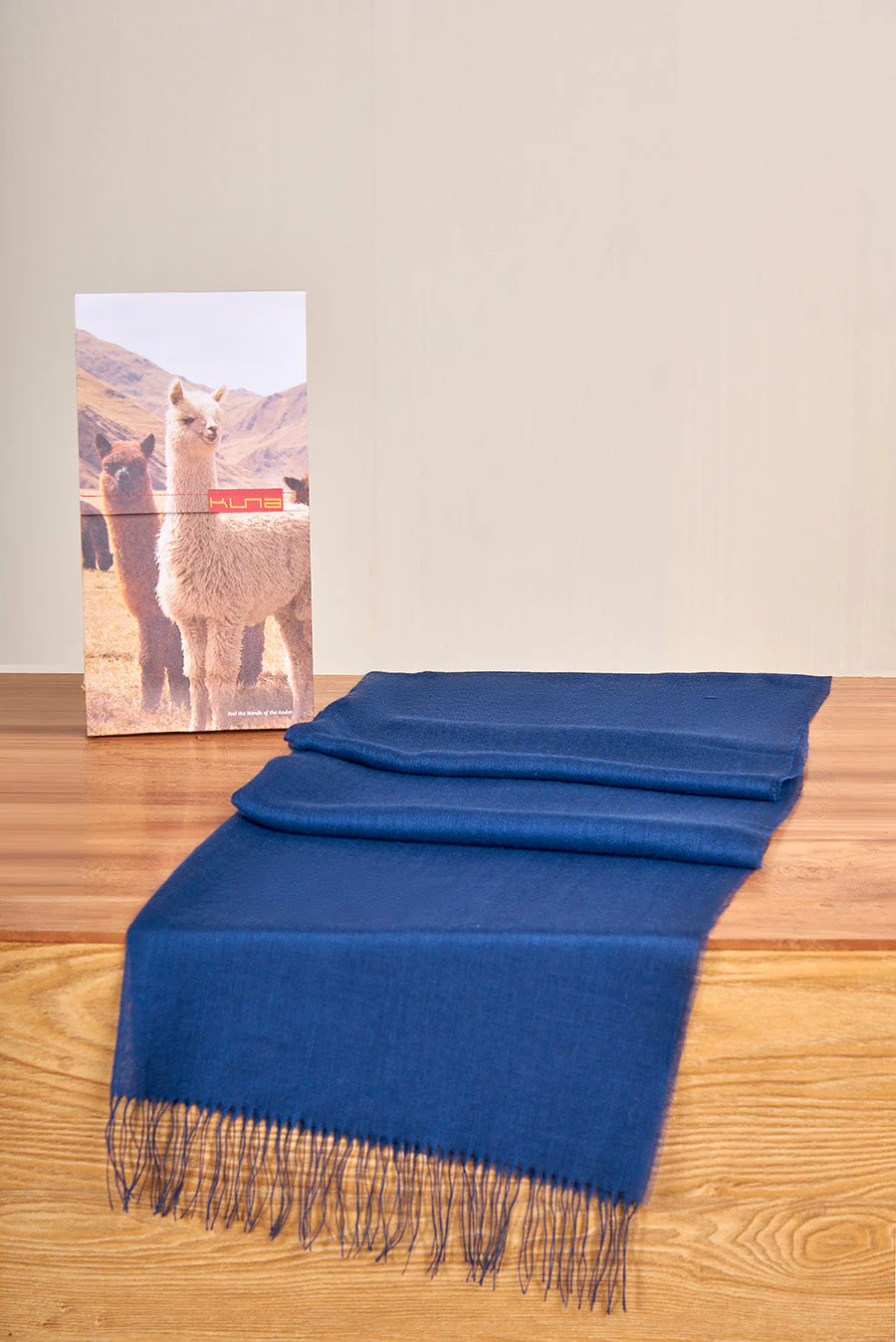 Vercorin Shawl Baby Alpaca Color Blue - Image 3