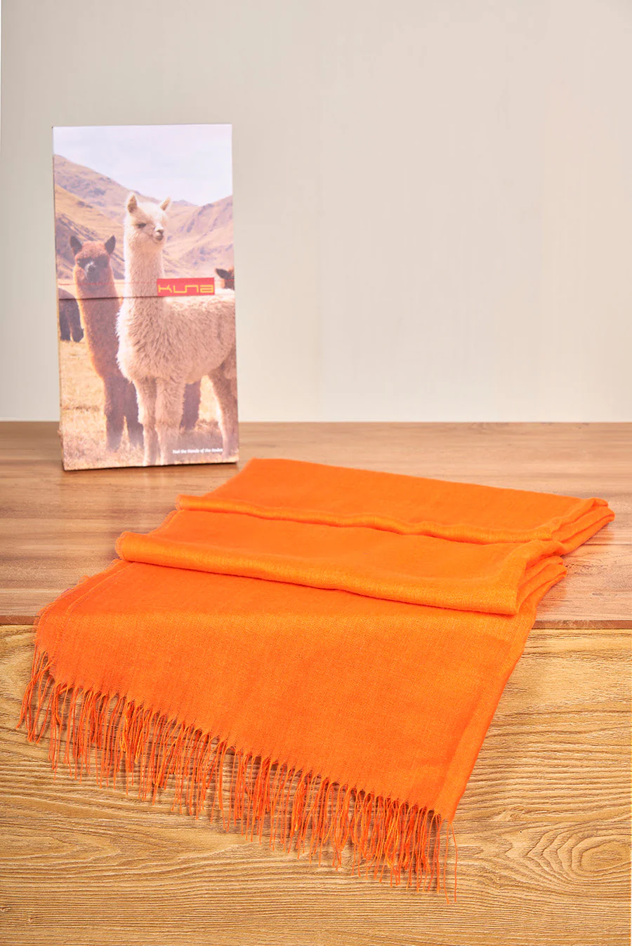 Vercorin Shawl Baby Alpaca Color Naranja - Image 3