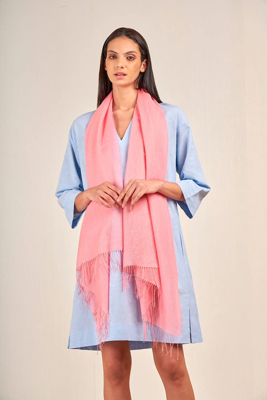 Vercorin Shawl Baby Alpaca Color Rosa