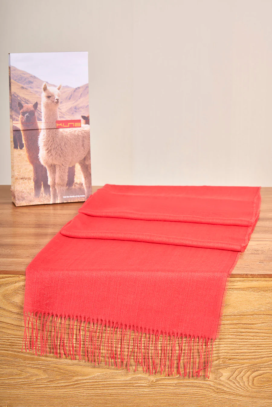 Vercorin Shawl Baby Alpaca Color Salmon - Image 2