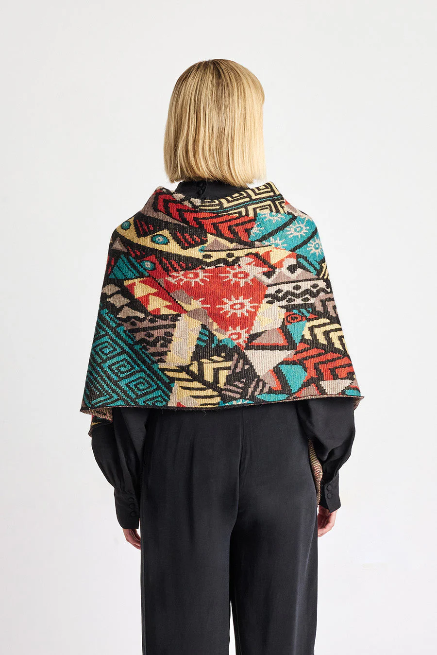 Watanabe Shawl Baby Alpaca Color Black - Image 3