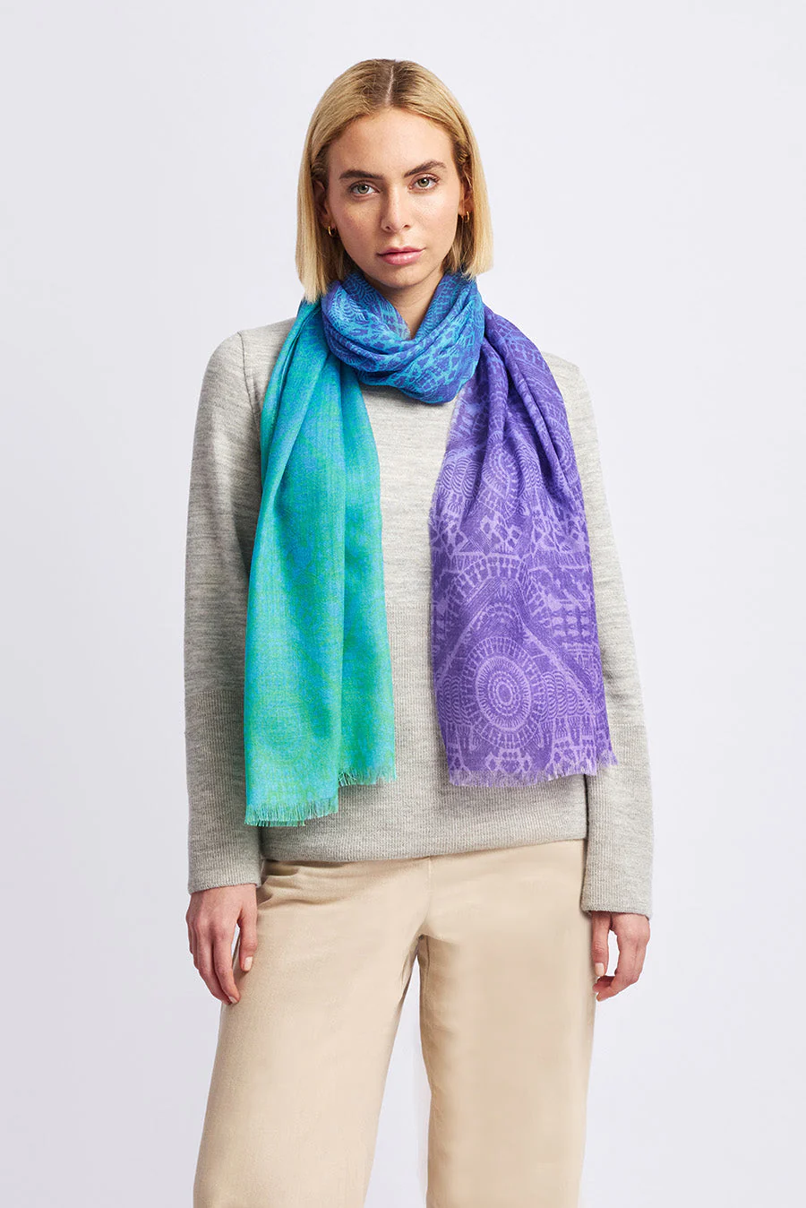 Weihnacht Shawl Baby Alpaca Color Multicolor