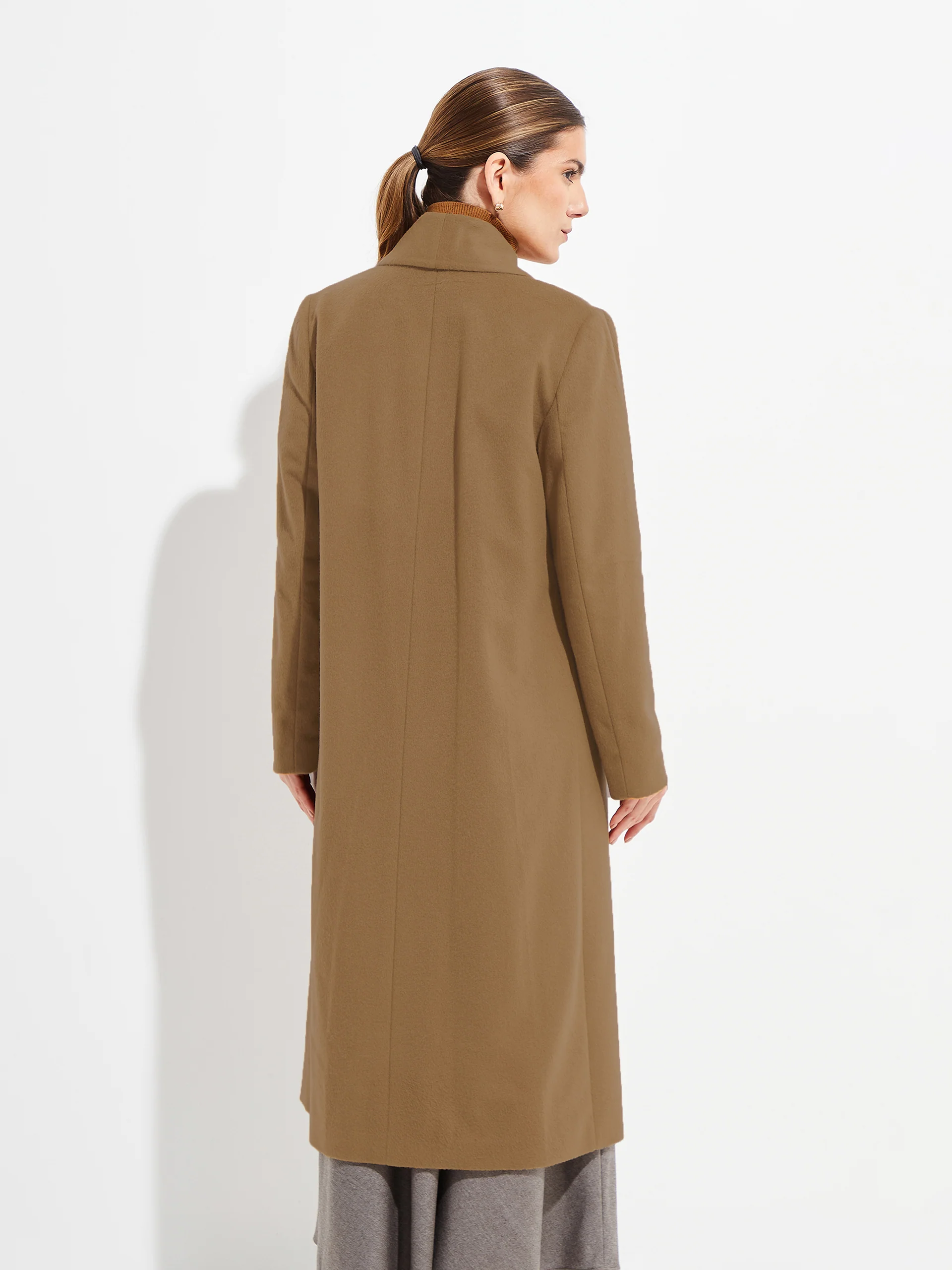 Long Swing Coat Vicuña Color Camel - Image 3