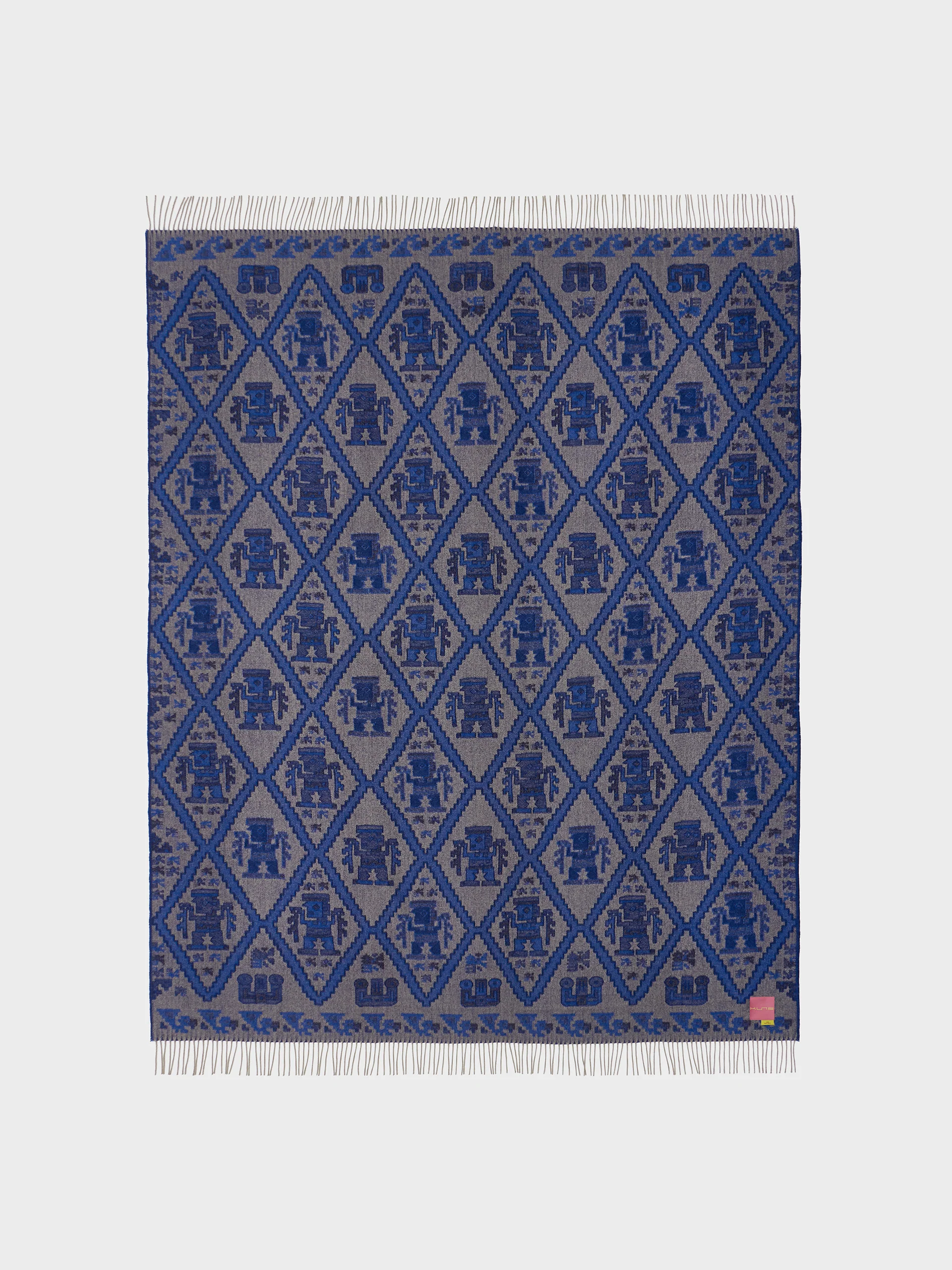 Mochica - 2 Blanket Baby Alpaca Color Blue - Image 4