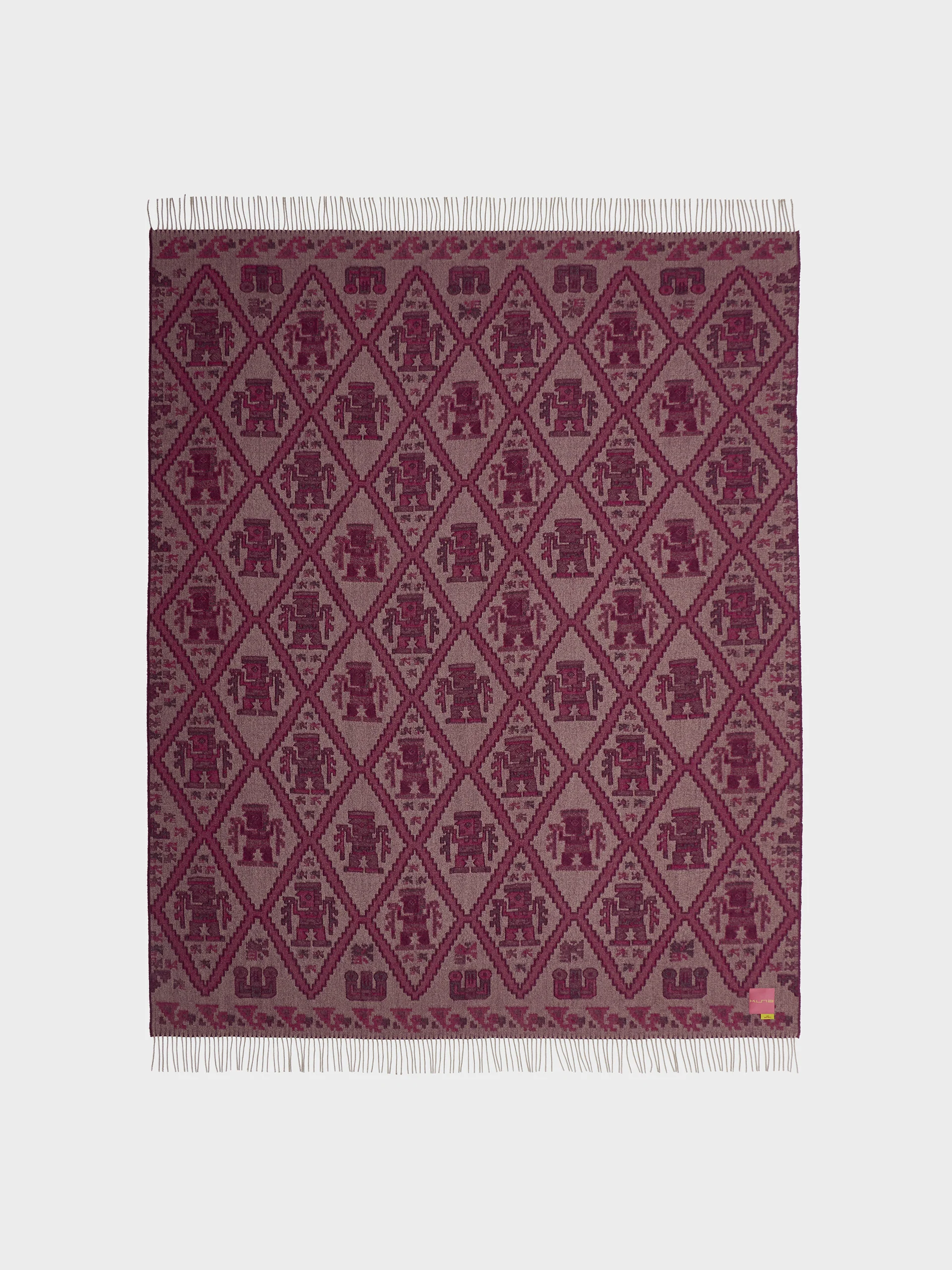 Mochica - 2 Blanket Baby Alpaca Color Cherry - Image 4