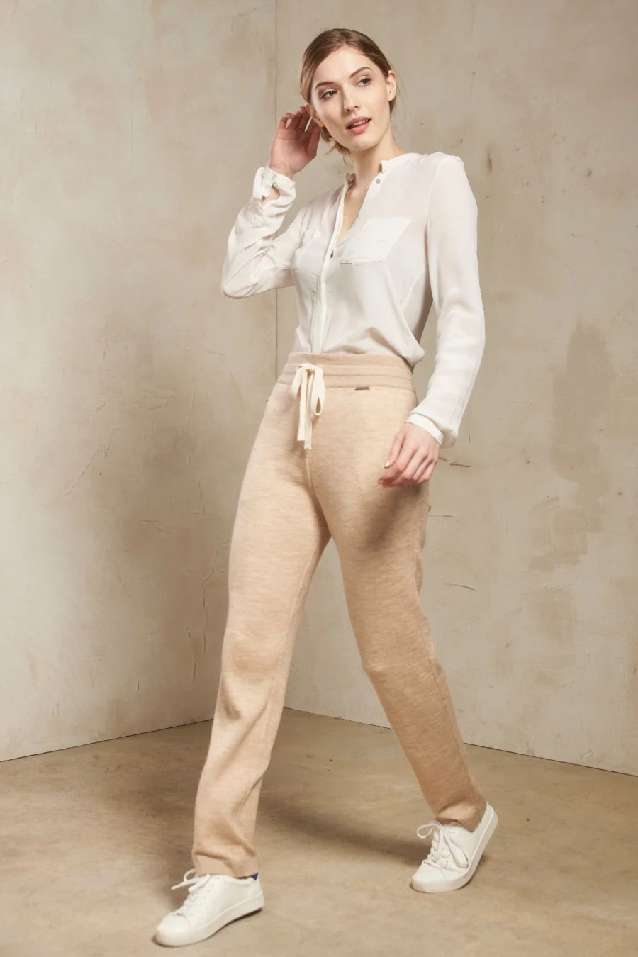 Rescue Pants Cotton & Baby Alpaca Color Beige - Image 3