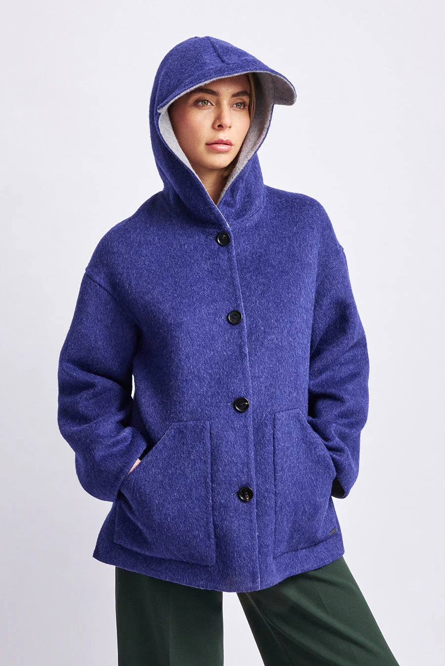 Whoopi Coat Baby Alpaca Color Niagara & Nuage - Image 2