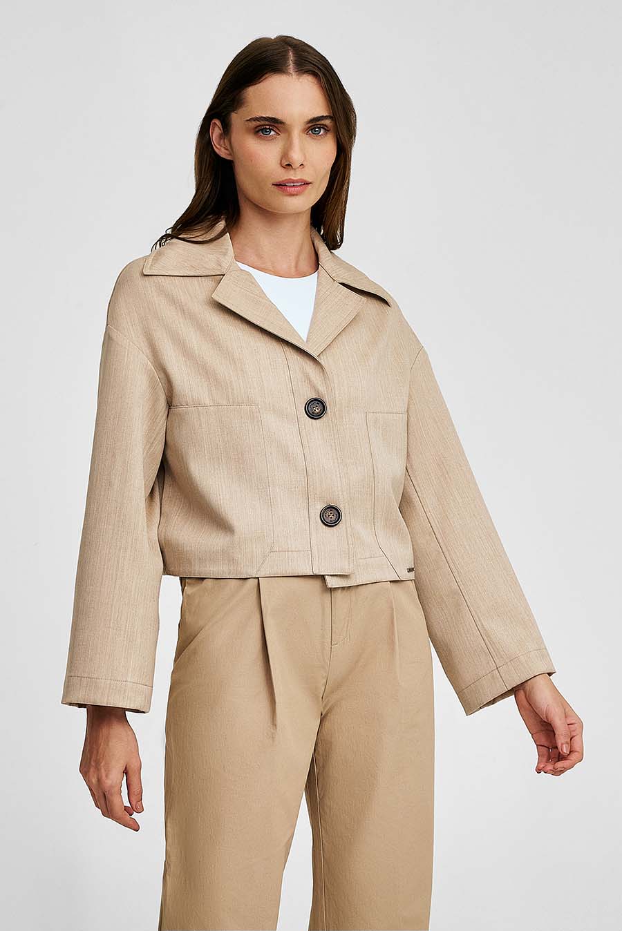 Williamin Coat Lana & Baby Alpaca Color Beige - Image 2