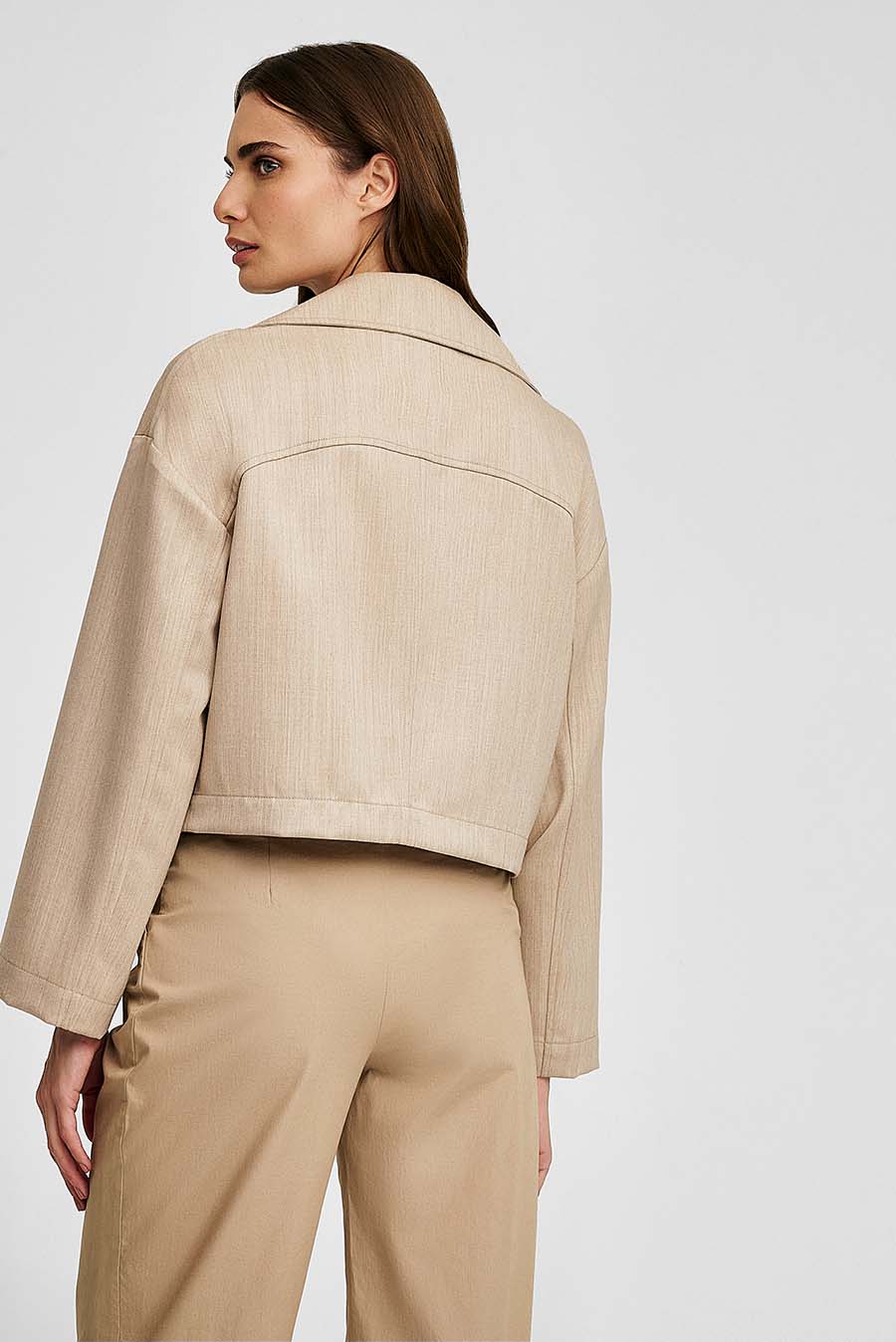 Williamin Coat Lana & Baby Alpaca Color Beige - Image 3