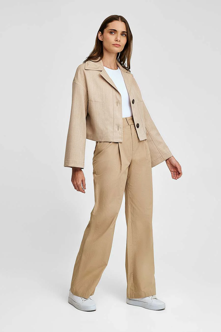 Williamin Coat Lana & Baby Alpaca Color Beige - Image 4