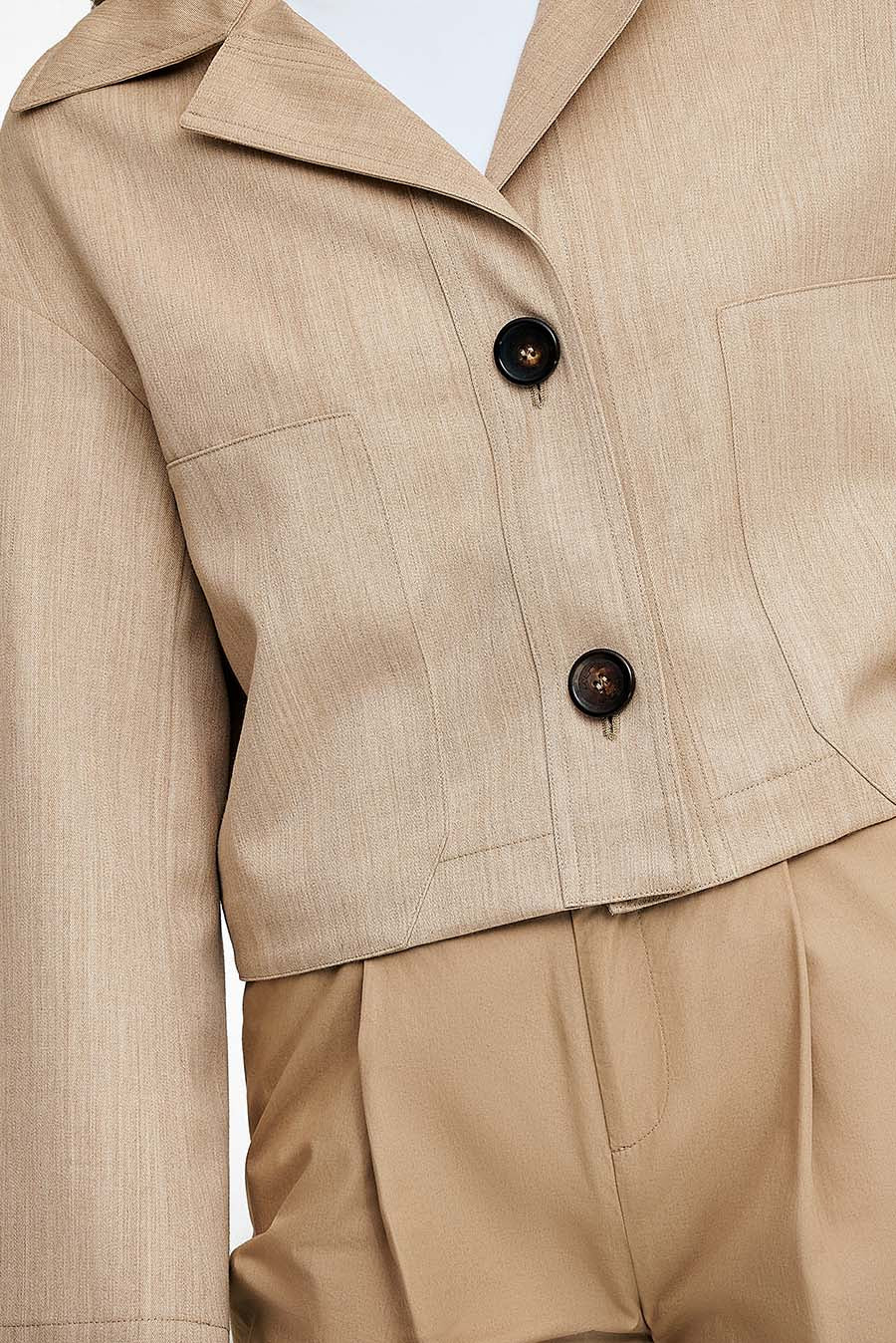 Williamin Coat Lana & Baby Alpaca Color Beige - Image 5