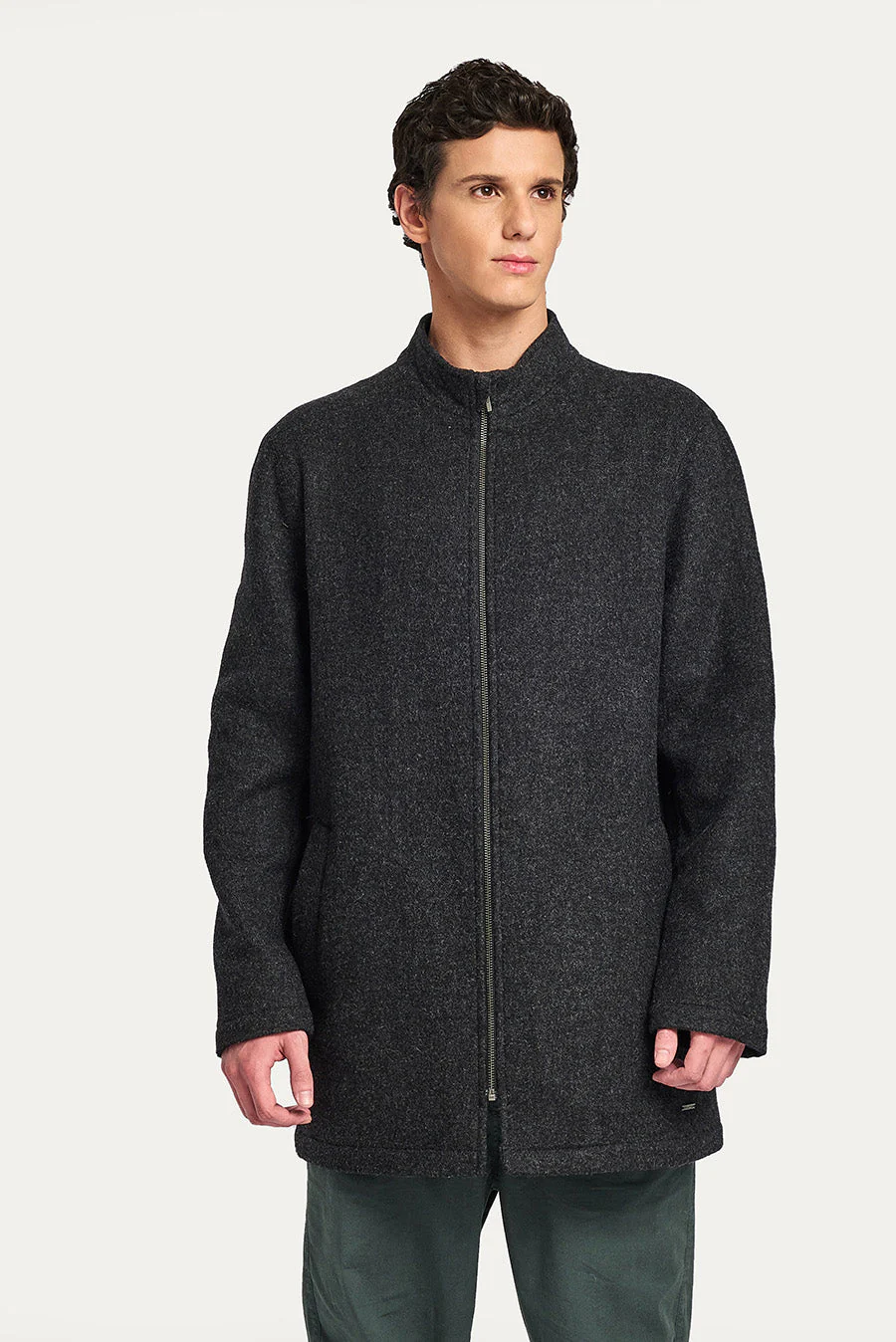 Winston Coat Baby Alpaca & Wool Color Antracite - Image 2