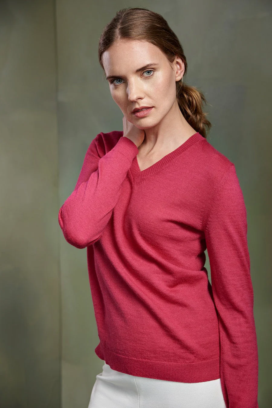 Alicia Sweater Baby Alpaca Color Super Pink