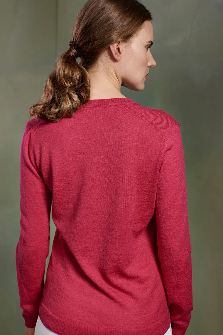 Alicia Sweater Baby Alpaca Color Super Pink - Image 2