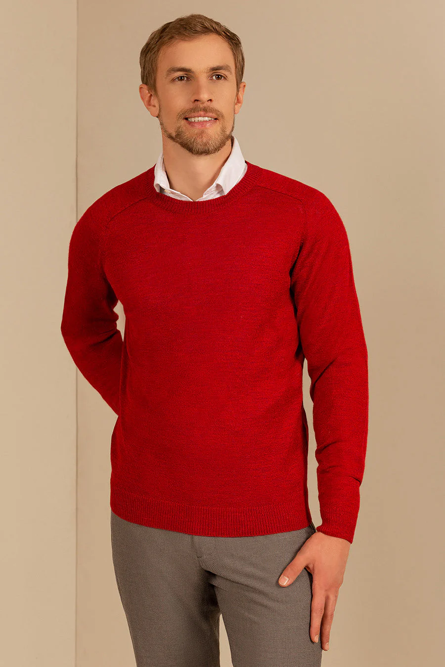 Theo Sweater Royal Alpaca Color Rosso