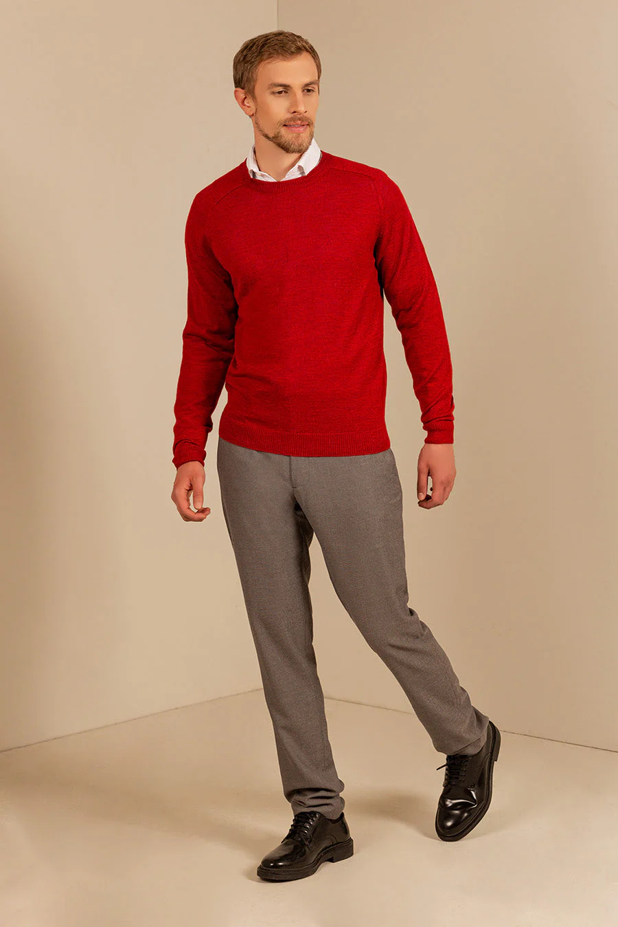 Theo Sweater Royal Alpaca Color Rosso - Image 3