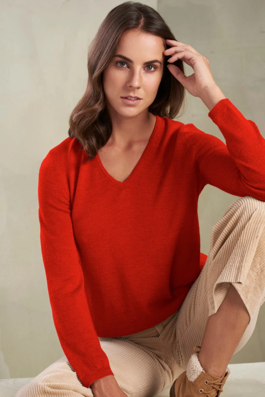 Tudor Sweater Royal Alpaca Color Rosso