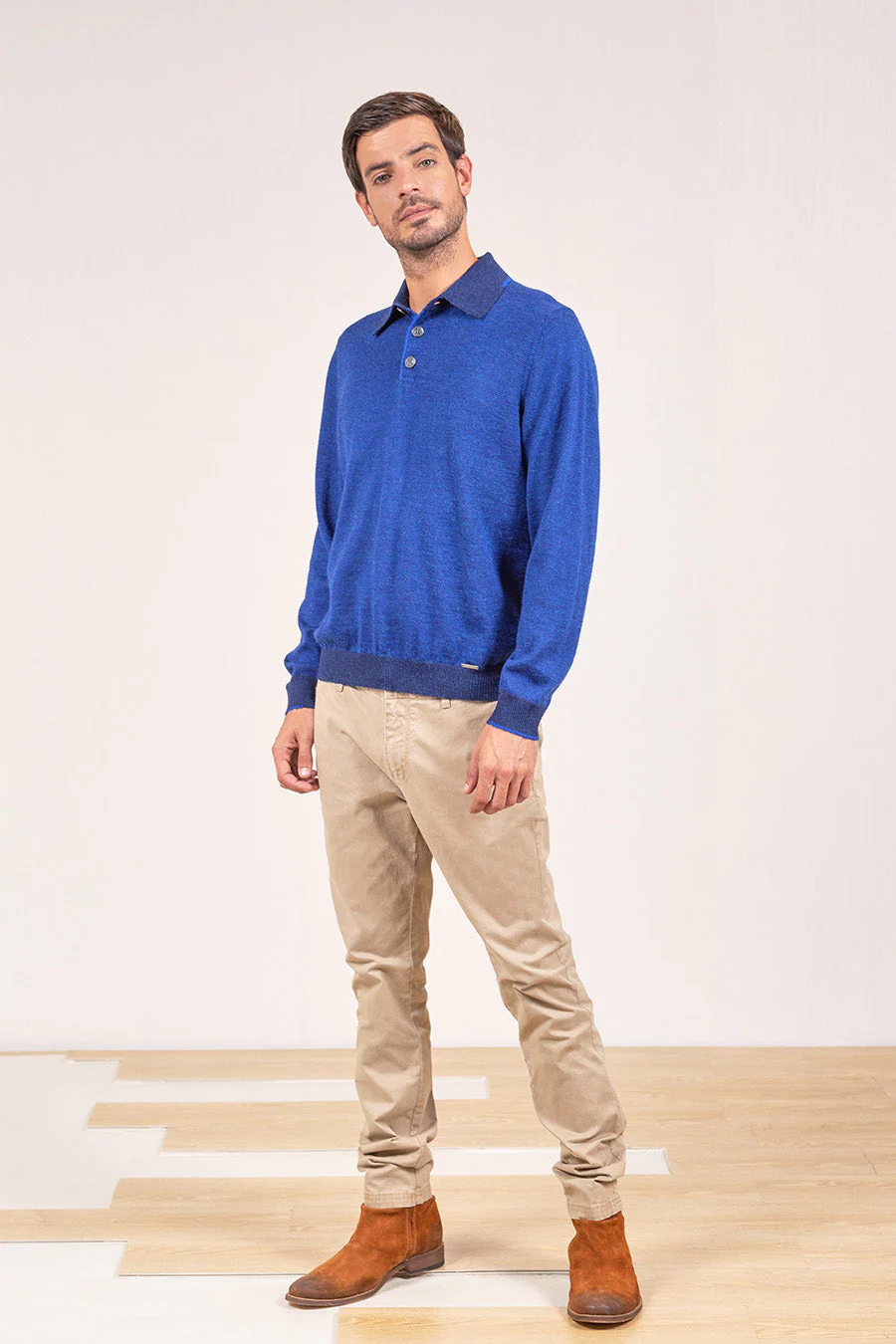 Virgilio Sweater Baby Alpaca Color Astral&Blu - Image 3