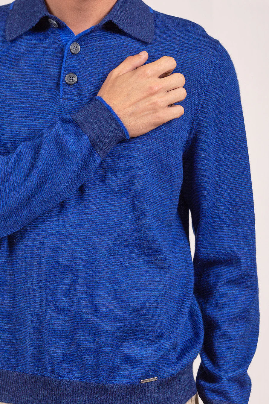 Virgilio Sweater Baby Alpaca Color Astral&Blu - Image 4