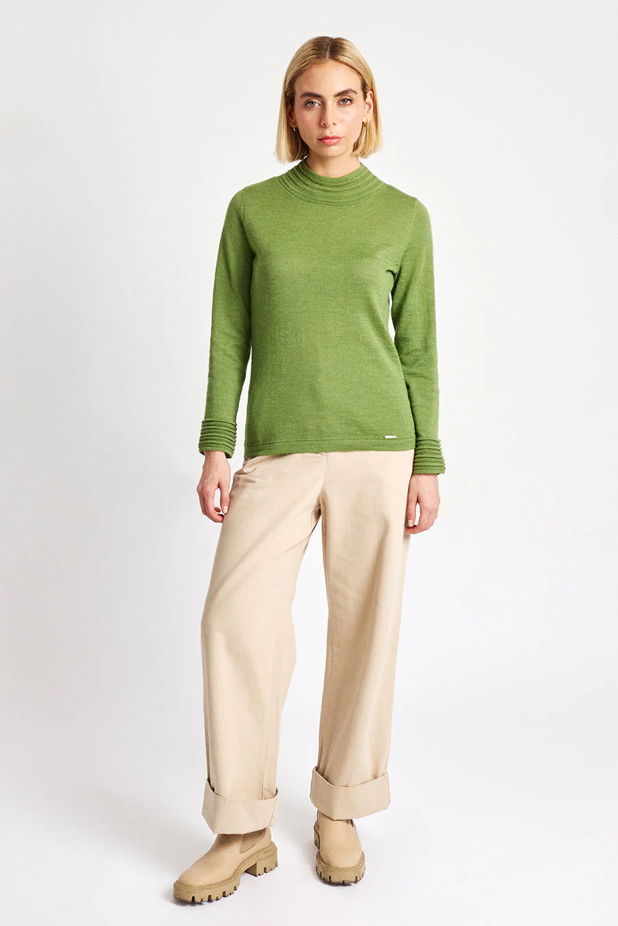 Whatever M Sweater Baby Alpaca Color Alamo - Image 4