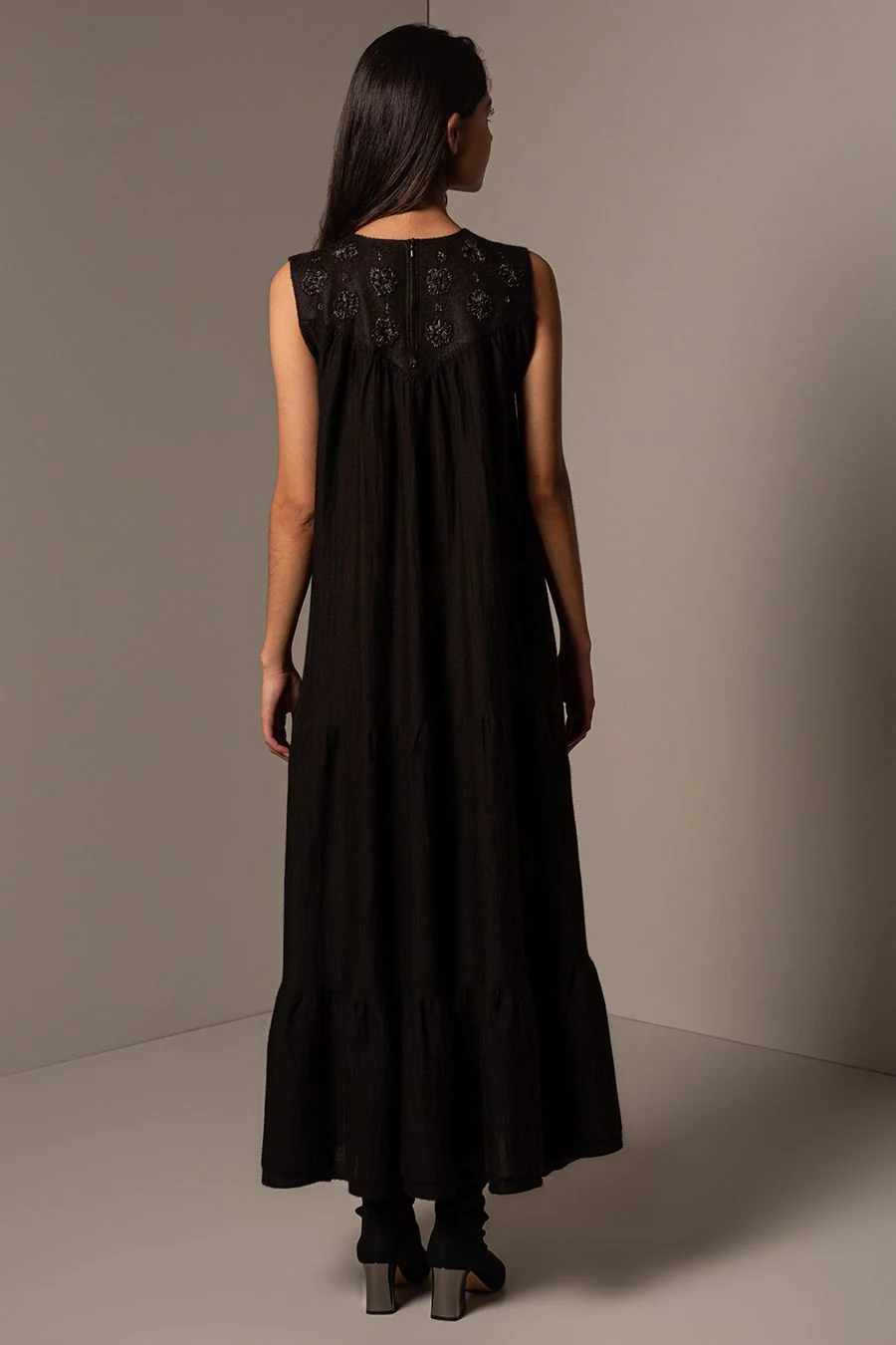 Benares Dress Baby Alpaca Black Color Black - Image 2