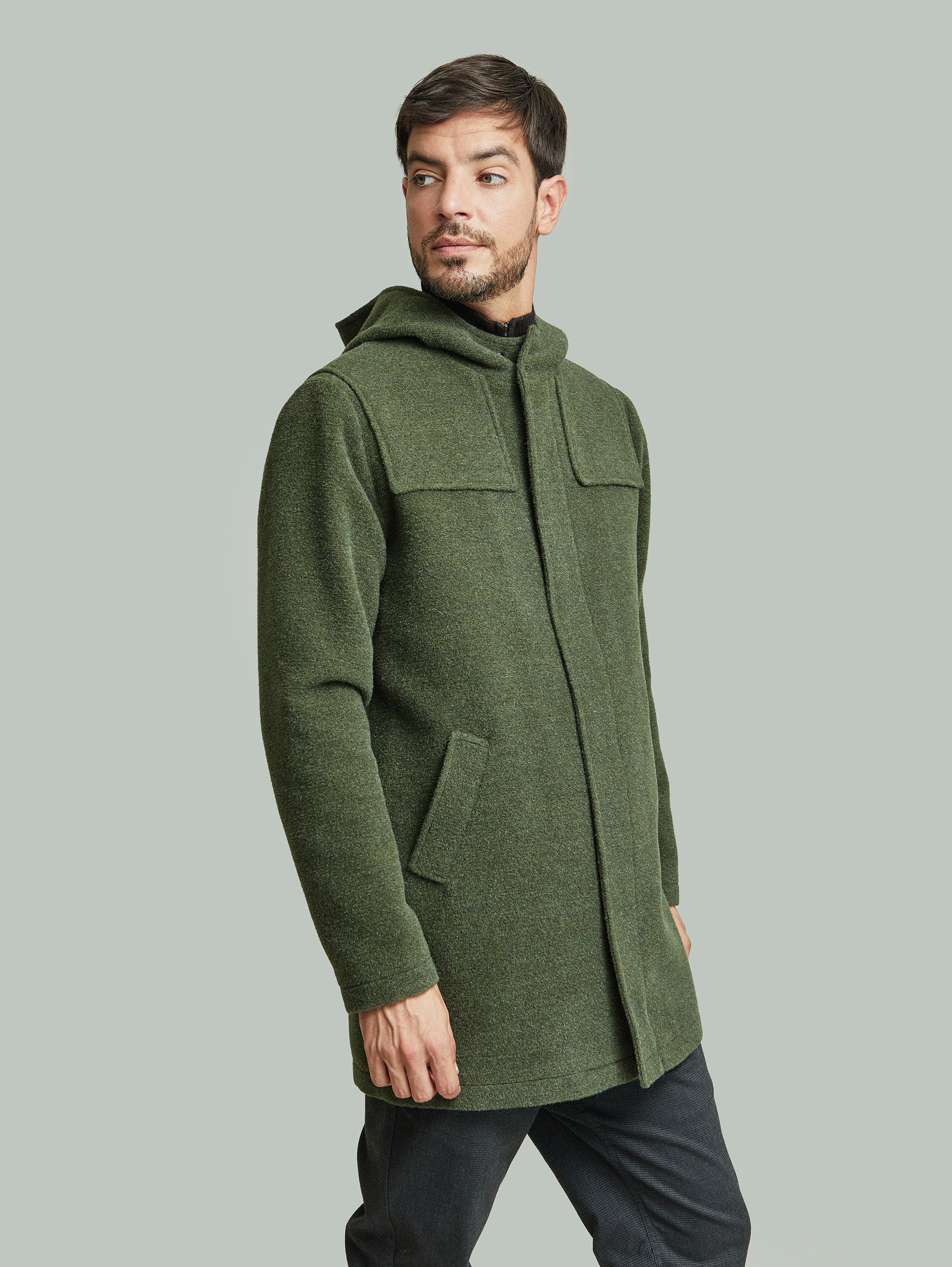 Yared Coat Wool & Alpaca Color Green - Image 2