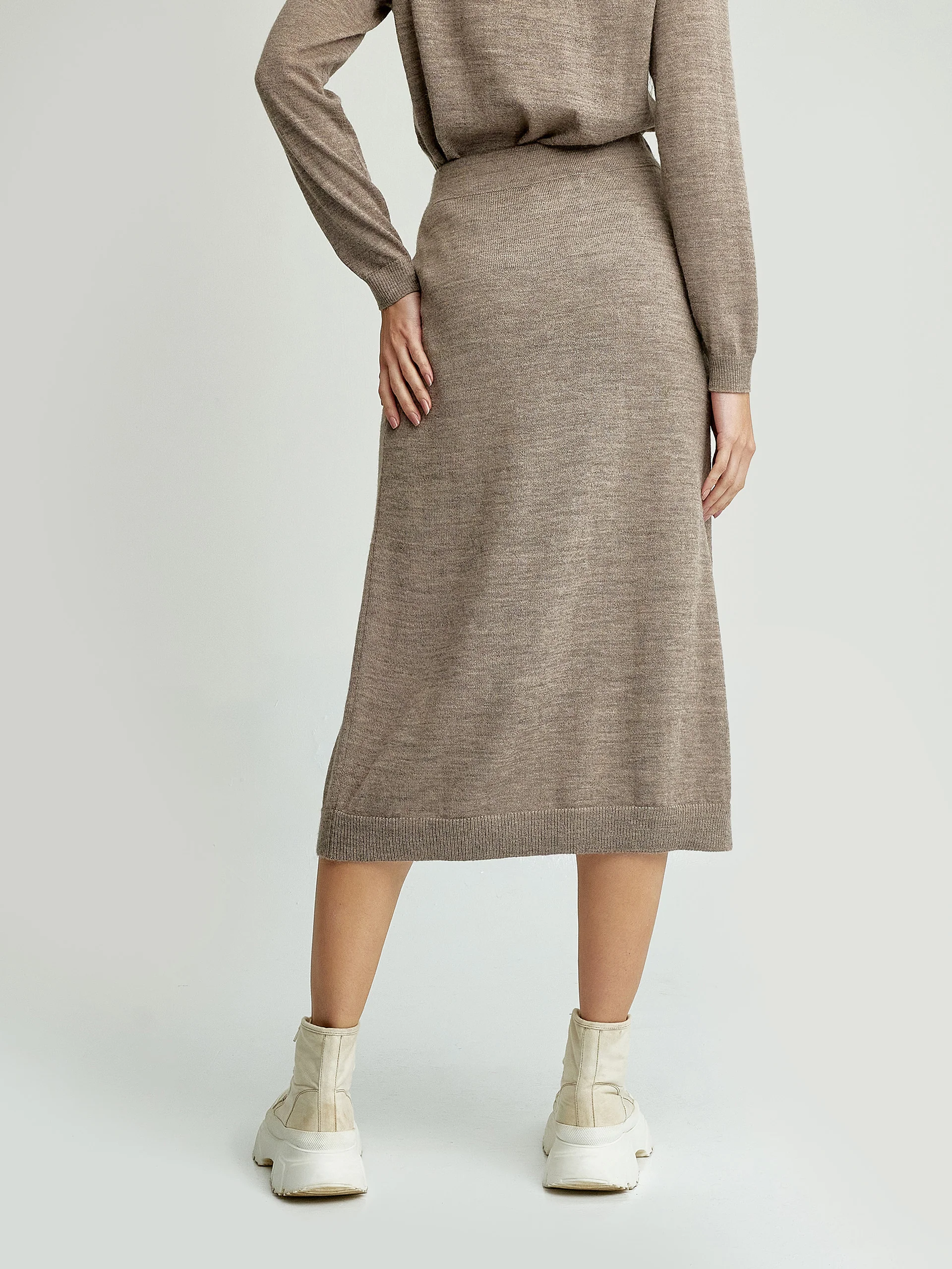 Yngrid Skirt Baby Alpaca Color Beige - Image 3