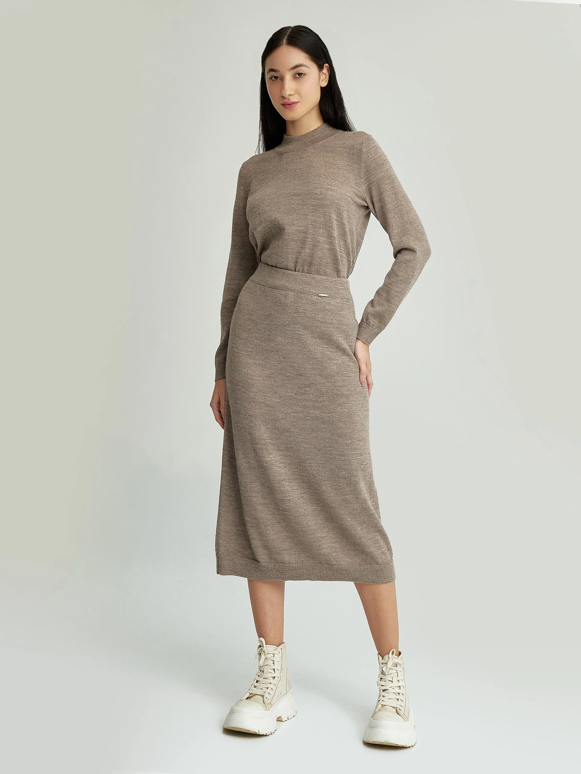 Yngrid Skirt Baby Alpaca Color Beige - Image 4