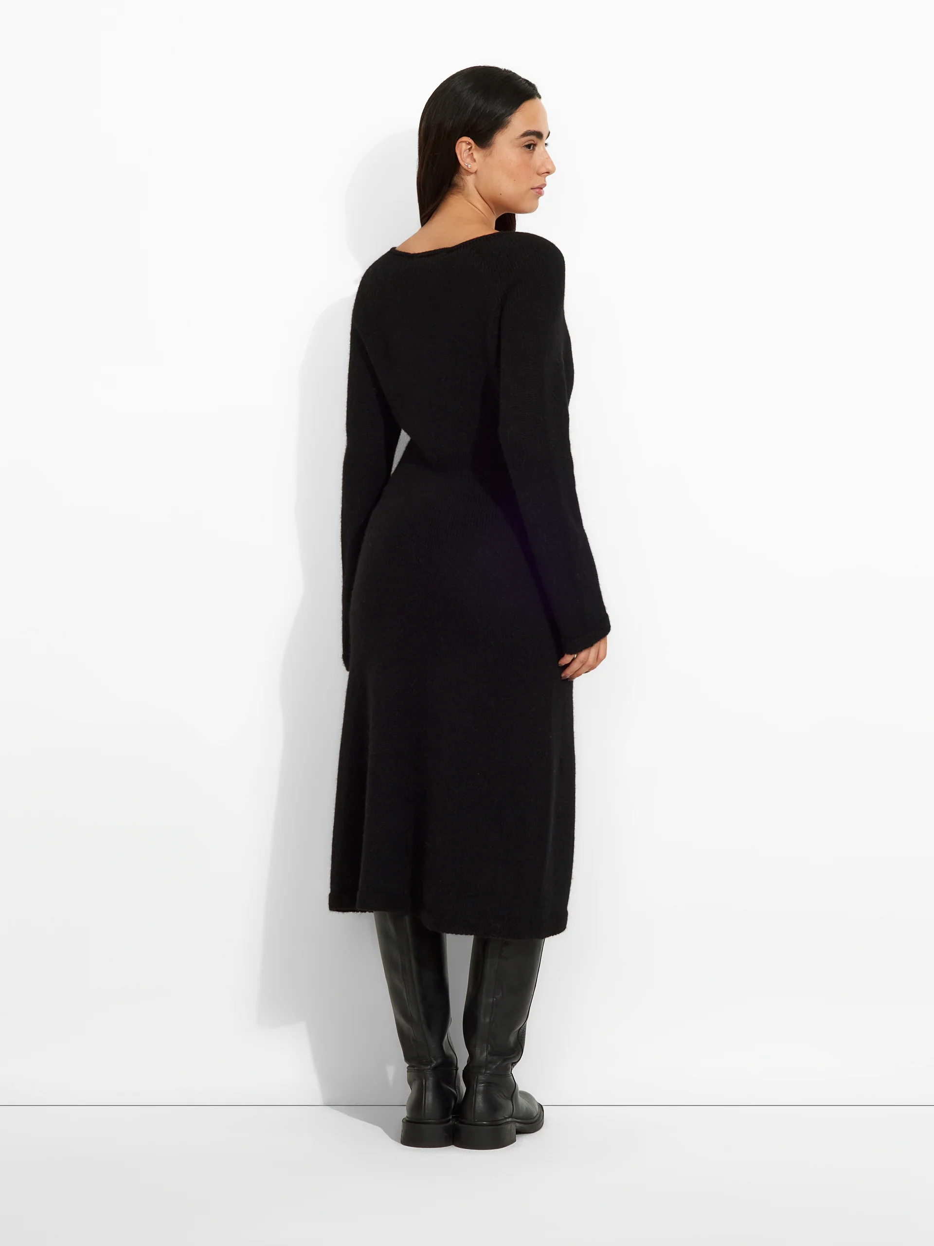 Zafina Dress Baby Alpaca Color Black - Image 3